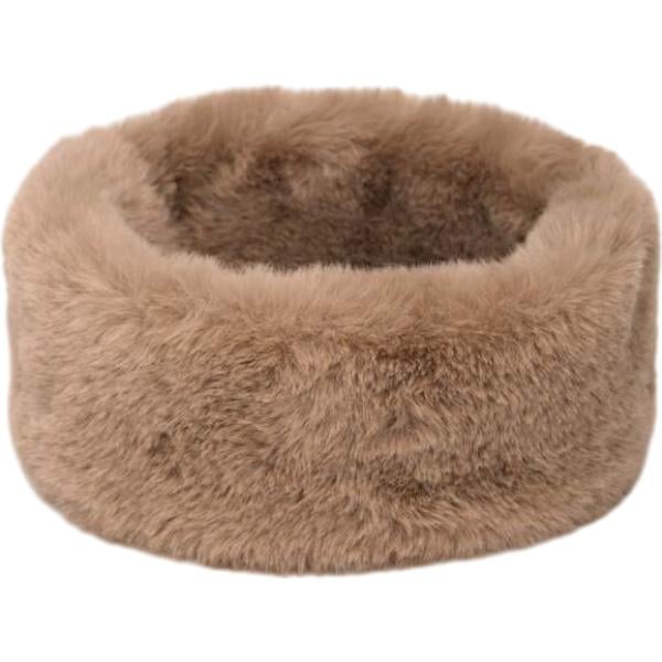 Ecopelliccia da donna in marrone chiaro Nunalie