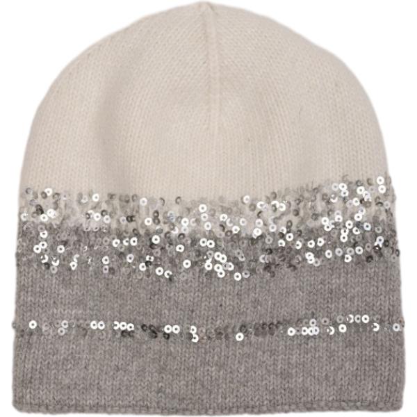 Cappello da donna in bianco avorio con paillettes Nunalie