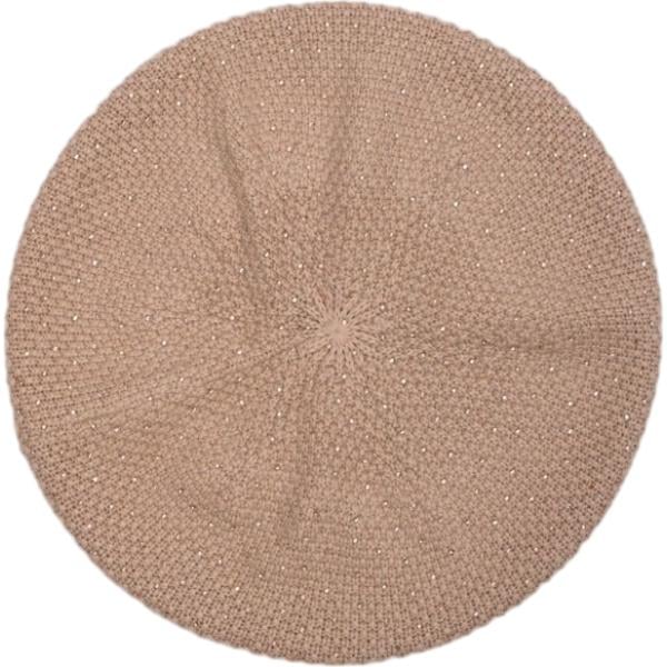 Cappello da donna in marrone chiaro con strass Nunalie