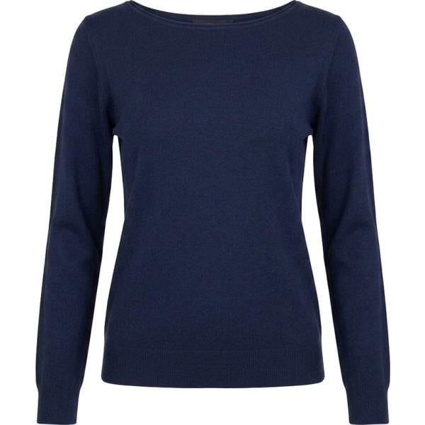 Maglione da donna in blu scuro lavorato a maglia con scollo in viscosa Nunalie Nunalie