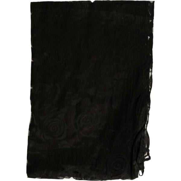 Stola da donna in nero pece a fiori in viscosa Nunalie