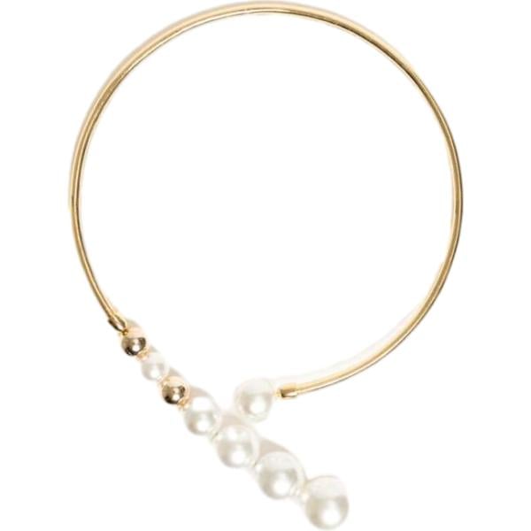 Collana da donna in giallo scuro con perle in metallo Nunalie