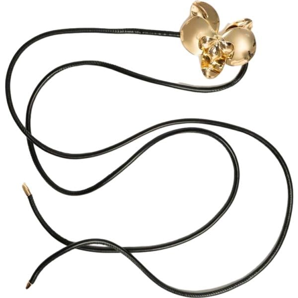 Cintura da donna in nero pece a fiori con cintura in metallo Nunalie