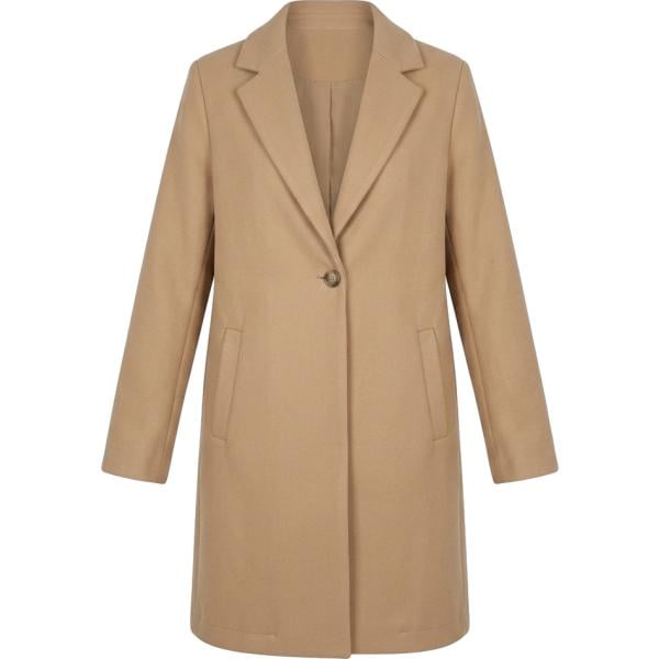 Cappotto da donna in rosso classico collo con revers monopetto Nunalie