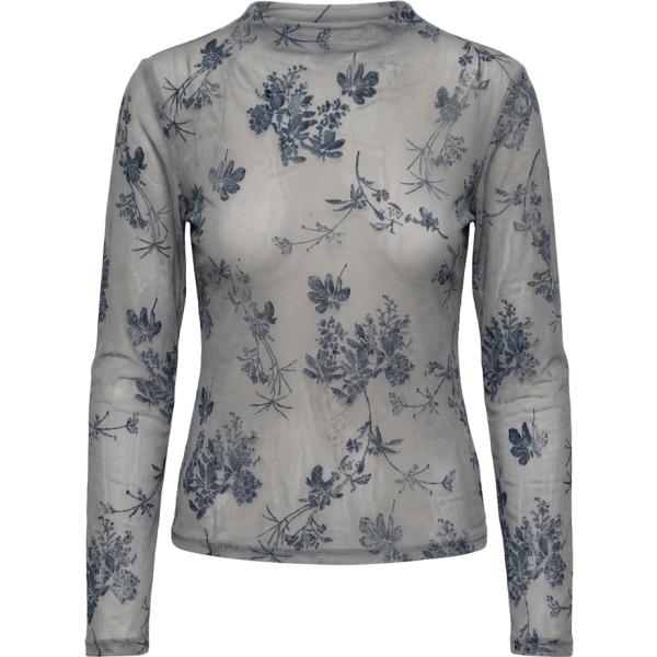 t-shirt Nunalie grigio a fiori