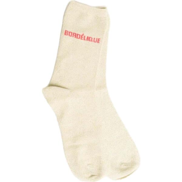 Calzini da donna in bianco neve con stampe lavorato a maglia Nunalie