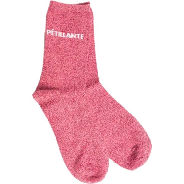 Calzini da donna in rosa scuro con stampe lavorato a maglia Nunalie Nunalie