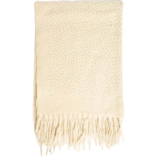 Sciarpa da donna in beige sabbia con borchie lungo in poliestere Nunalie