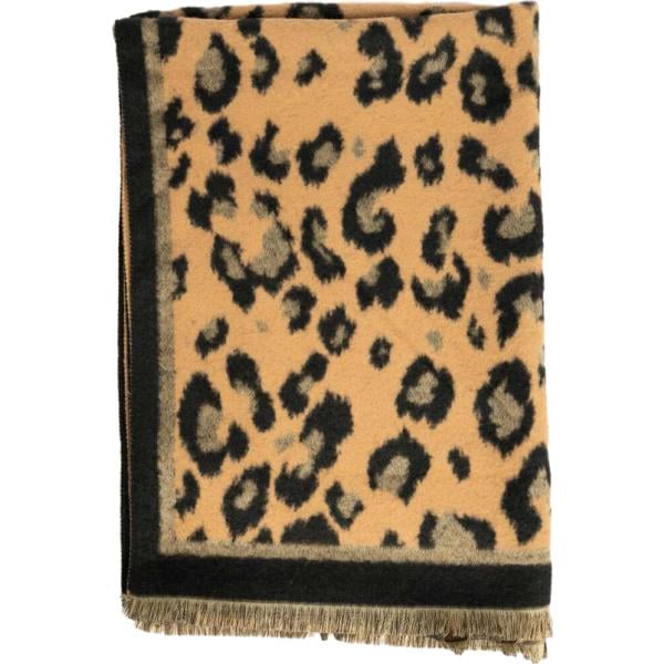 Sciarpa da donna in beige sabbia a righe con frange Nunalie