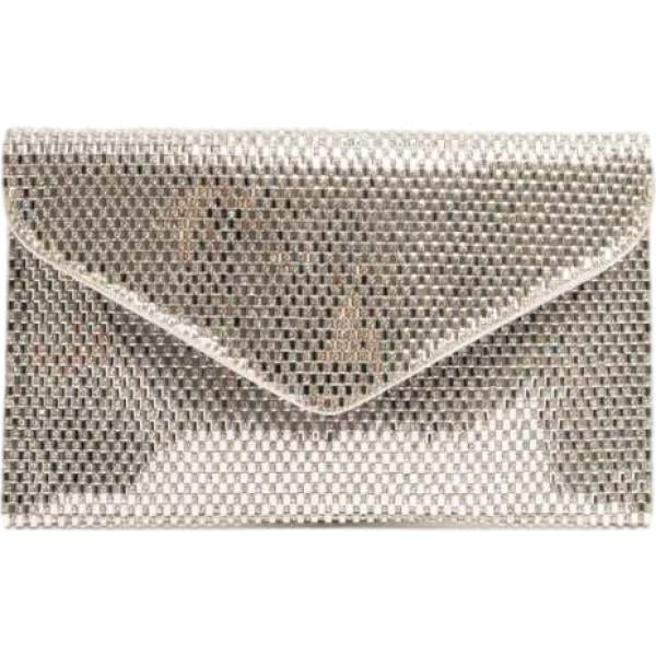 Pochette da donna in marrone chiaro con strass Nunalie