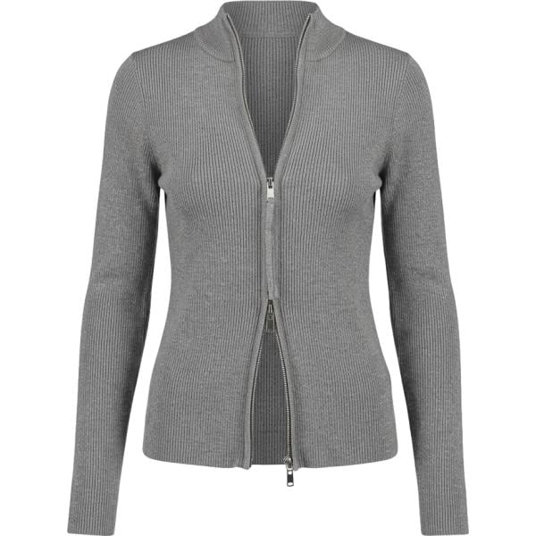 Cardigan da donna in grigio chiaro con zip Nunalie Nunalie