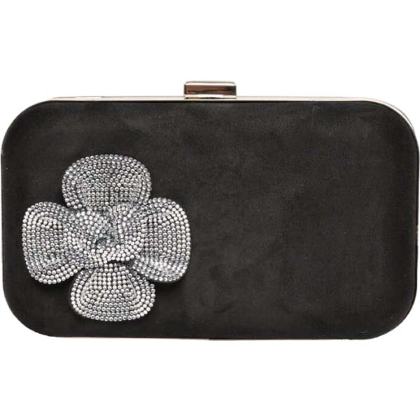 Pochette da donna in nero pece con strass Nunalie
