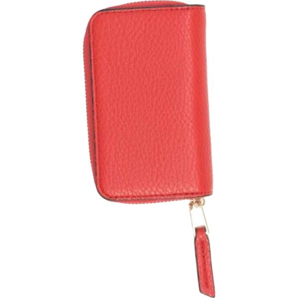 Portafoglio da donna in rosso classico con zip in ecopelle Nunalie