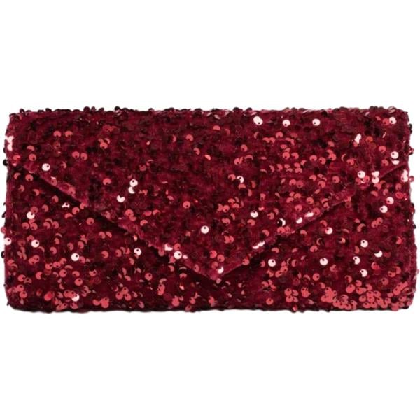 Pochette da donna in marrone scuro con paillettes Nunalie Nunalie
