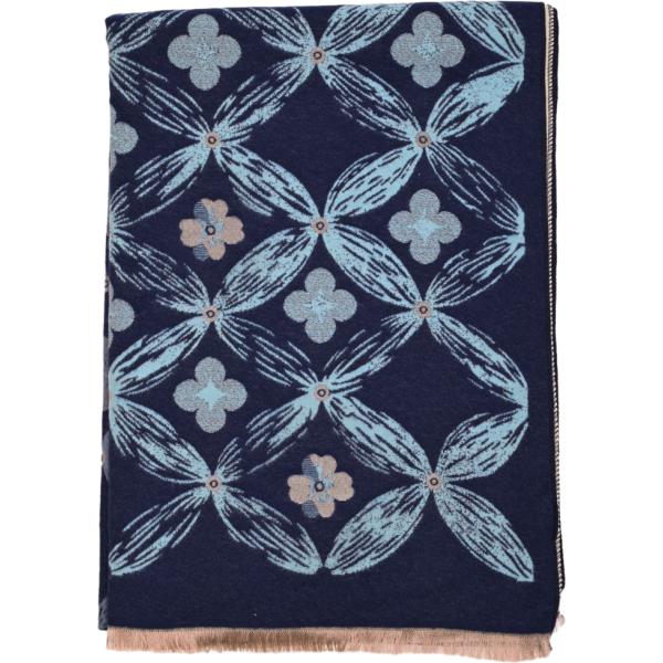 Sciarpa da donna in blu scuro a fiori Nunalie