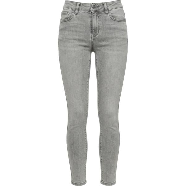 Jeans skinny da donna in grigio chiaro con strass in denim Nunalie