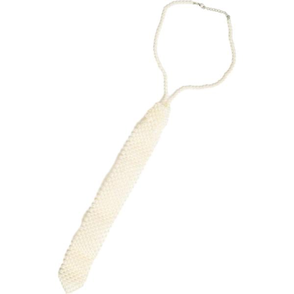 Collana da donna in bianco neve con perle in metallo Nunalie