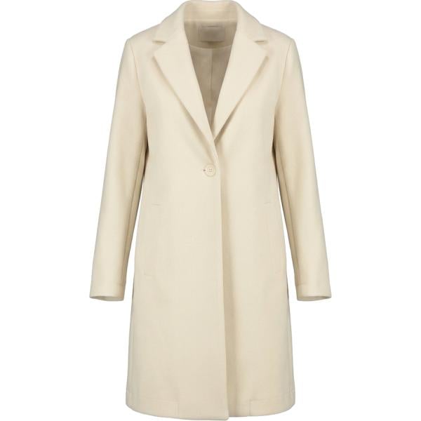 Cappotto da donna in bianco neve collo con revers monopetto Nunalie