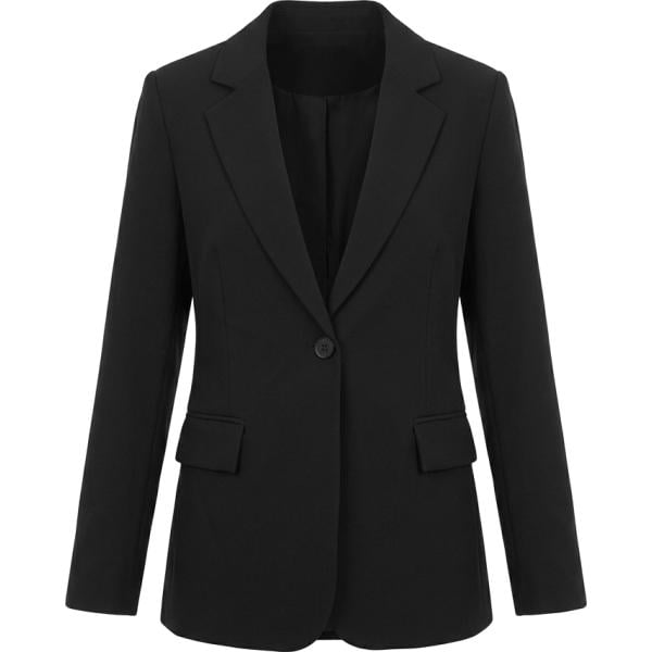 Giacca da donna in nero pece collo con revers monopetto Nunalie