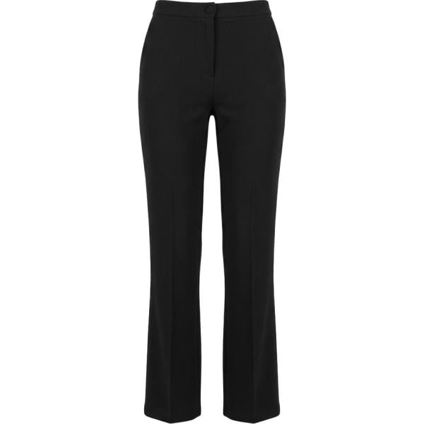 Pantaloni da donna forma svasata in nero pece a vita alta Nunalie