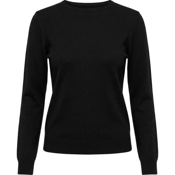 Maglione da donna in nero pece girocollo in viscosa Nunalie