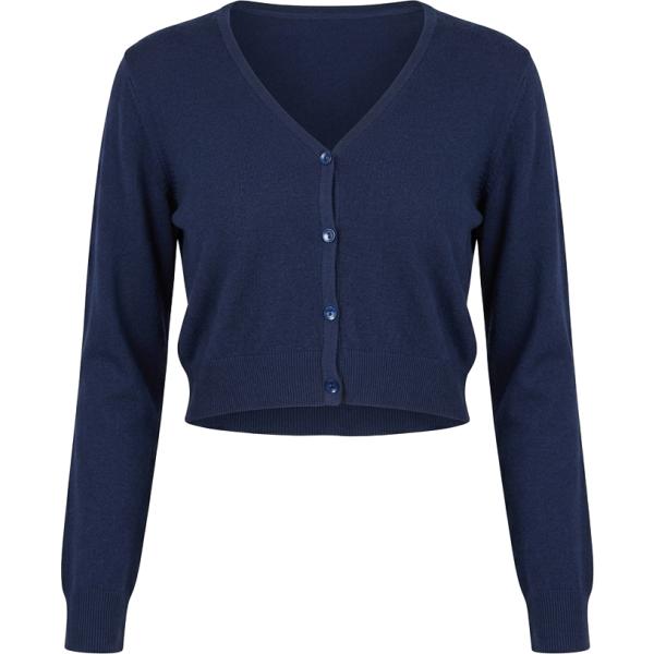Cardigan da donna in blu scuro corto Nunalie