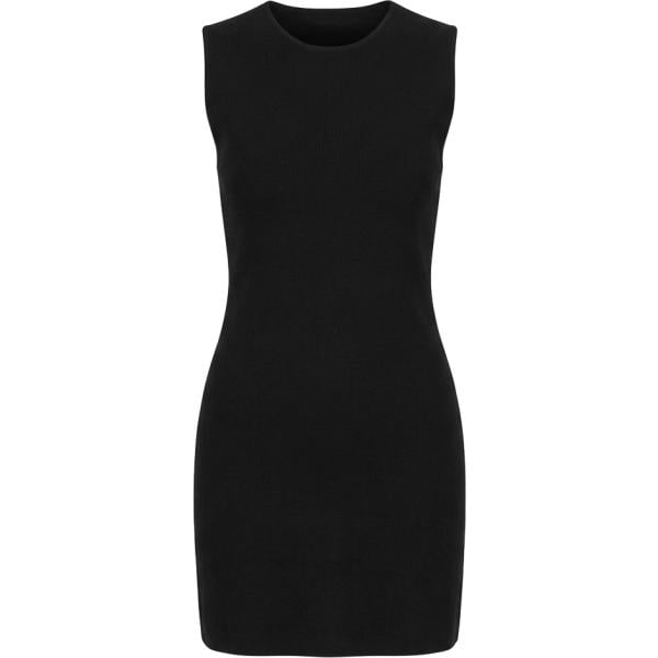 Vestito corto da donna in nero pece corto senza maniche Nunalie