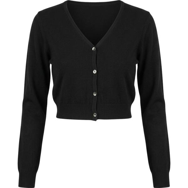 Cardigan da donna in nero pece corto Nunalie
