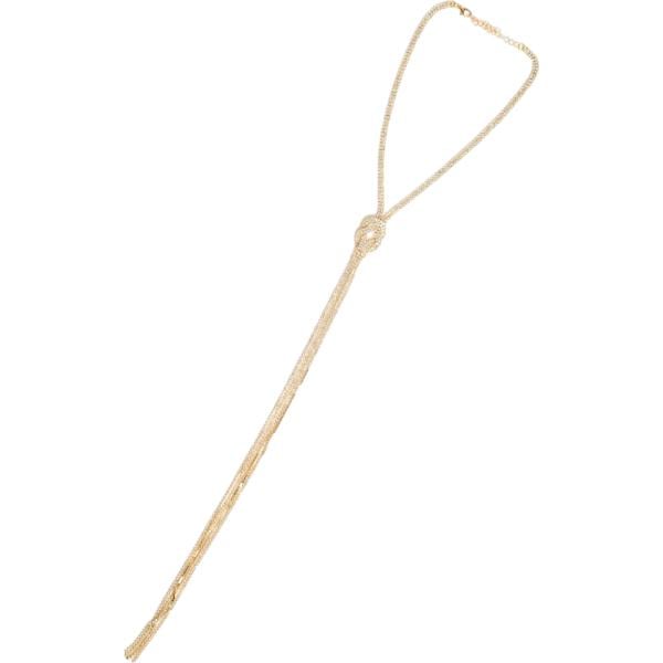 Collana da donna in giallo scuro con strass lungo in metallo Nunalie