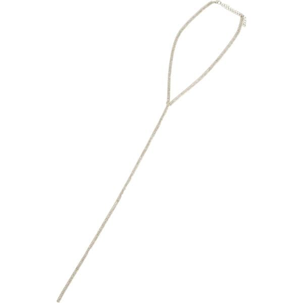 Ciondolo da donna in grigio chiaro con strass lungo in metallo Nunalie Nunalie