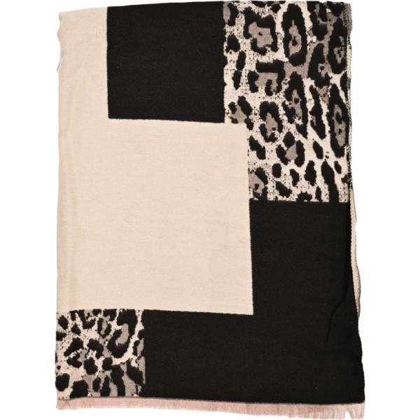 Sciarpa da donna animalier con frange corto Nunalie