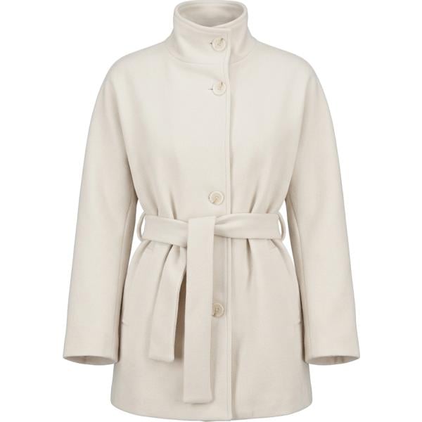 Cappotto da donna in bianco avorio con cintura Nunalie