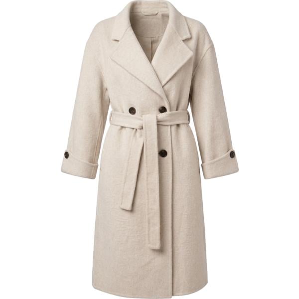 Cappotto da donna in bianco avorio in lana Nunalie