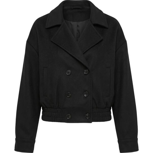 Cappotto da donna doppiopetto in nero pece Nunalie