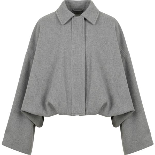 Cappotto da donna in grigio chiaro corto Nunalie