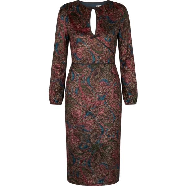 Vestito longuette/midi da donna in marrone scuro in velluto Nunalie