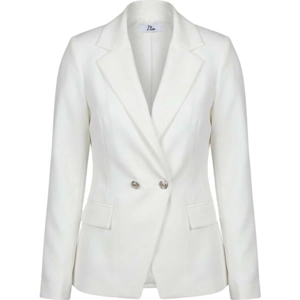 blazer I am bianco tinta unita