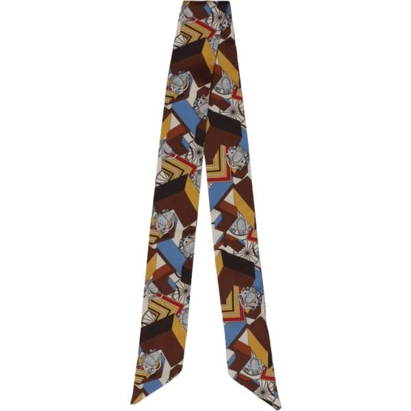 foulard I am marrone a fiori