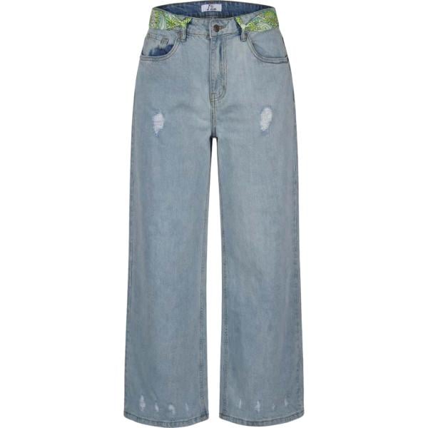 jeans strappati I am blu paisley
