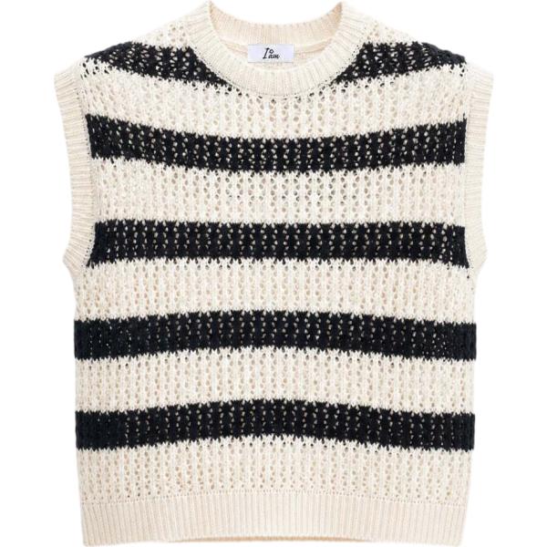 top I am bianco a righe
