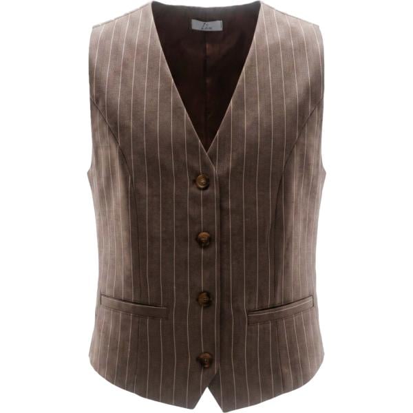 gilet I am marrone a righe