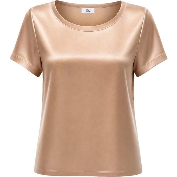 t-shirt I am marrone tinta unita