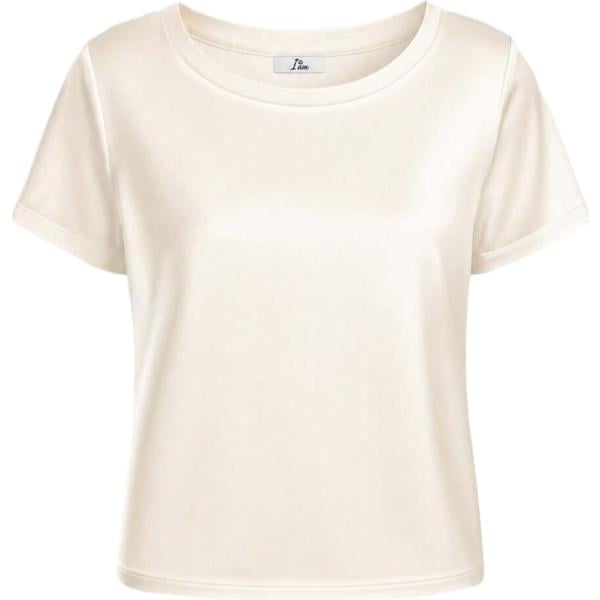 top I am bianco tinta unita