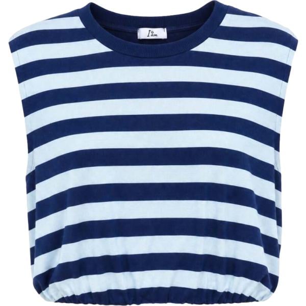 top I am multicolore a righe