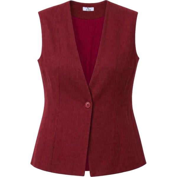 gilet I am rosso tinta unita