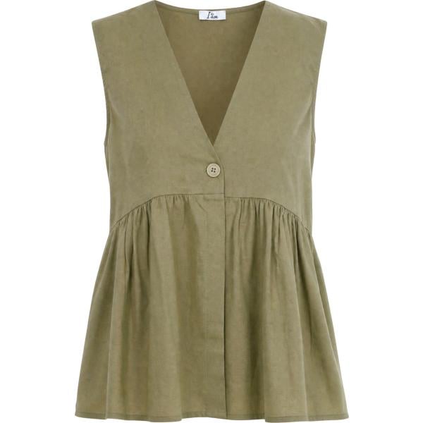 gilet I am verde tinta unita