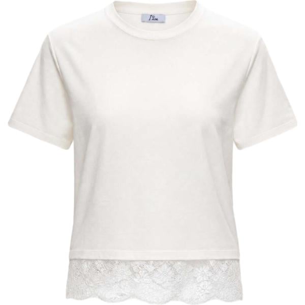 t-shirt I am bianco tinta unita