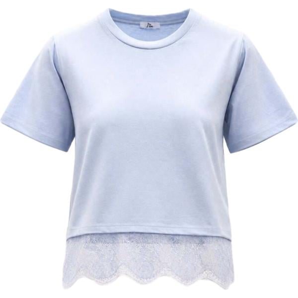 t-shirt I am blu tinta unita
