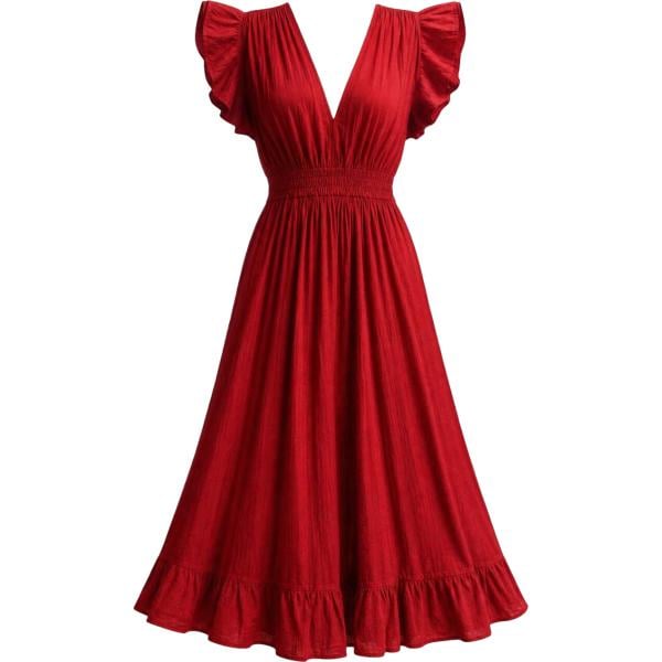 vestiti midi/longuette I am rosso tinta unita