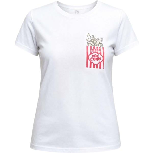 t-shirt I am bianco con stampe
